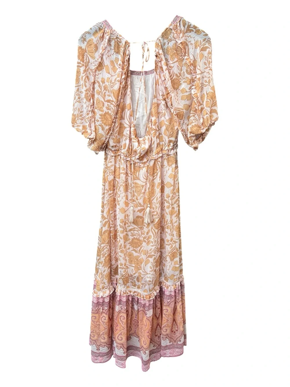 NWT Super Natural by Secret Mission Aviana floral maxi dress Xl Boho Romantic - Picture 2 of 5